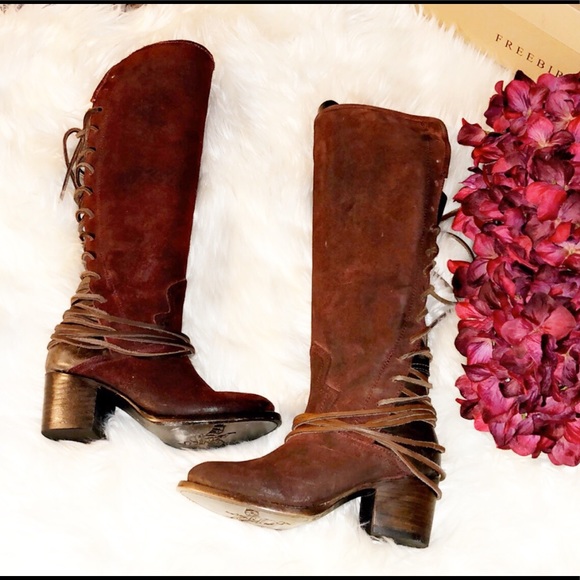 🆕RARE‼️FREEBIRD Wine Suede Boot - Picture 3 of 8